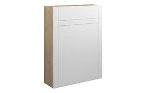 Abbi 600mm Slim WC Unit - Matt White (Oak Cab)